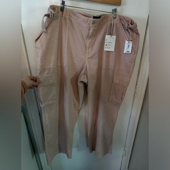 Sanctuary Women's Reissue Baby Cord Wide Leg Cargo Pants Size 2X #1449 - Picture 6 of 13